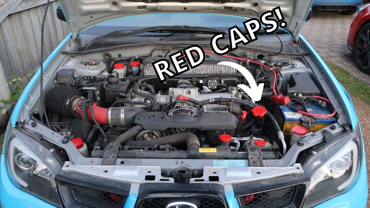 PAINTING the HORRIBLE yellow engine bay caps!