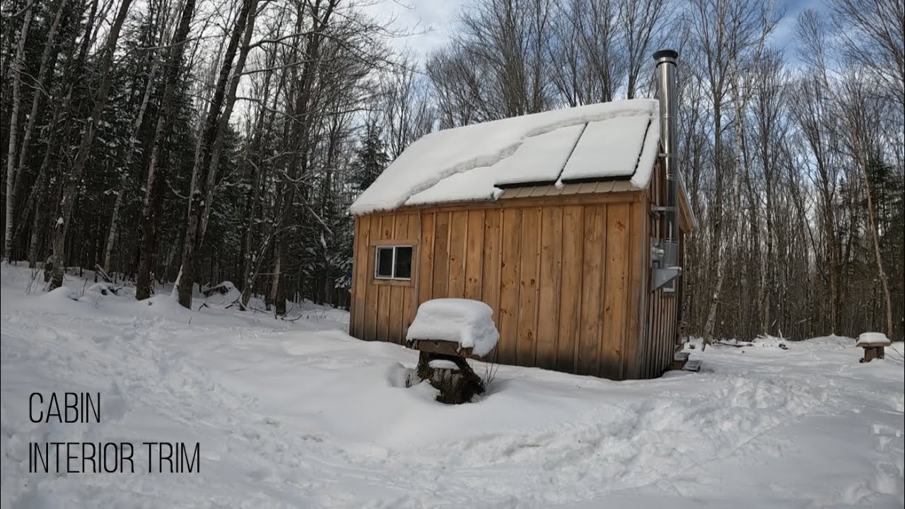 Using reclaimed construction scrap to finish interior trim at the Off Grid Cabin