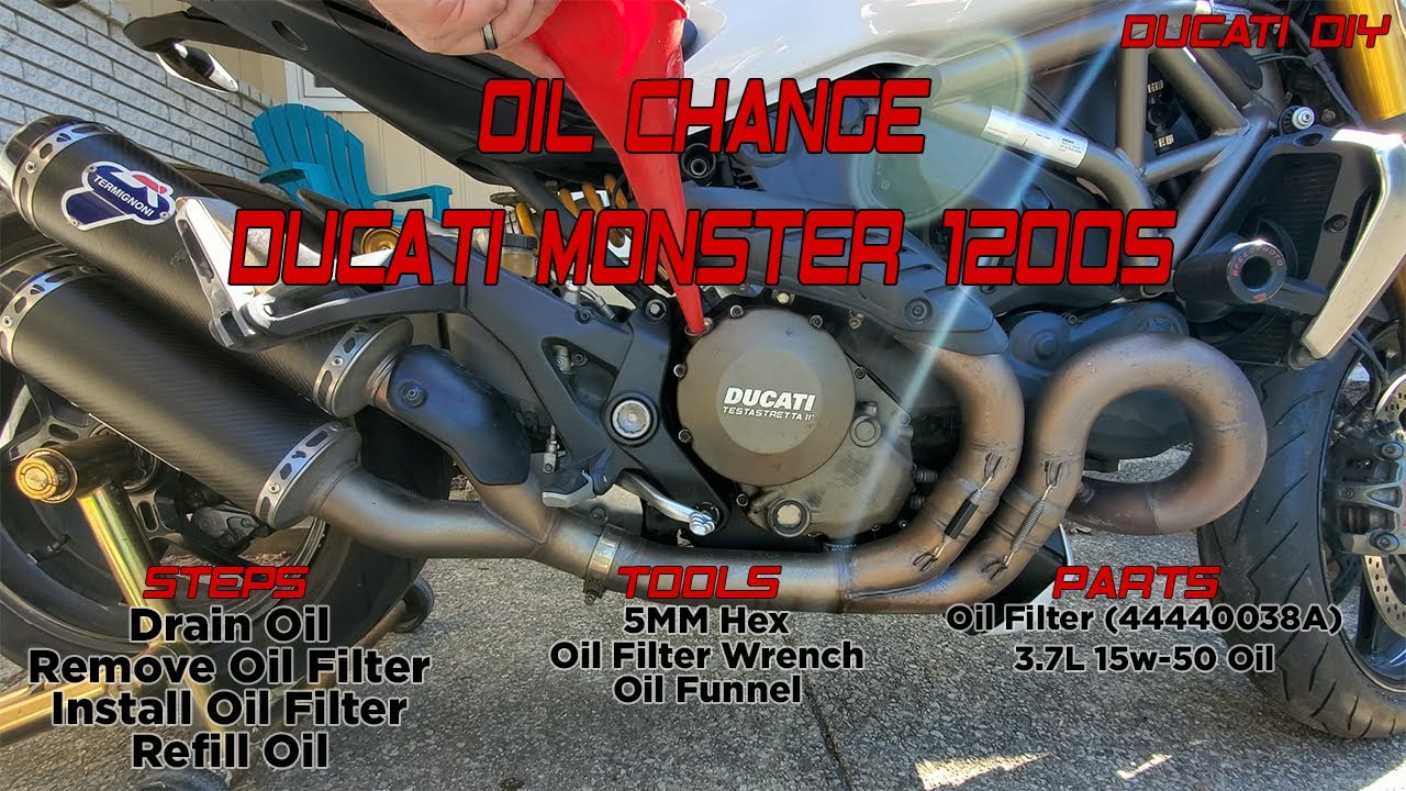 Ducati Monster 1200S Oil Change