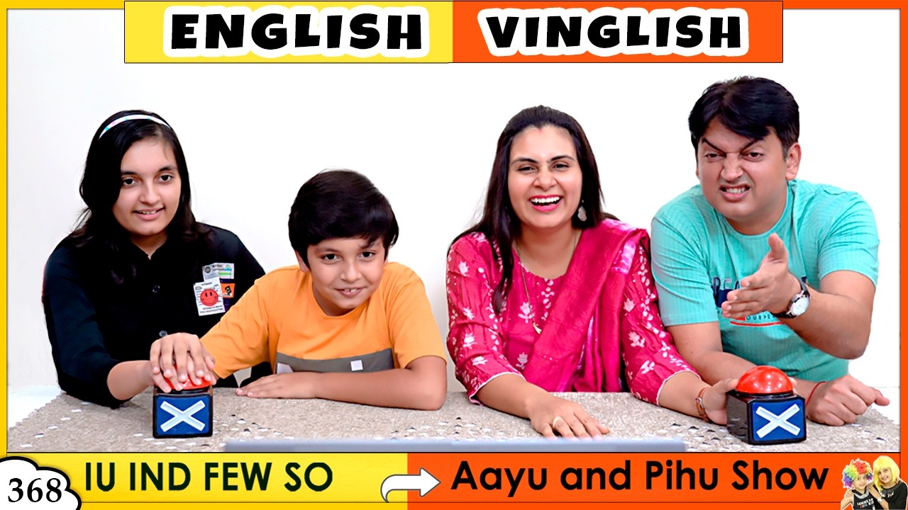 ENGLISH VINGLISH | Family Comedy Challenge | Guess the Gibberish | Aayu and Pihu Show