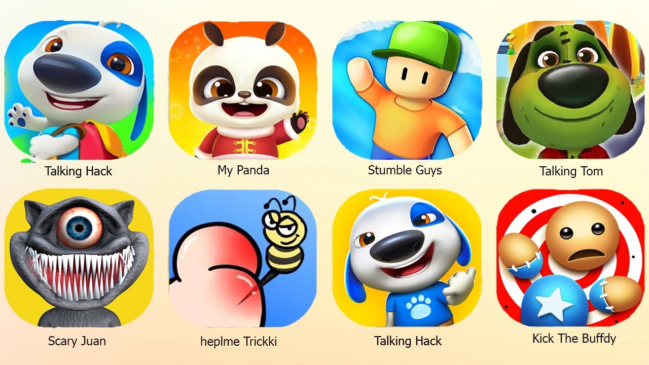 My Talking Tom Cat 2025,Tom Candy Rush,Talking Doge,My Hack,Bubbu,Scary Anna,Talking Tom 1+2..😊