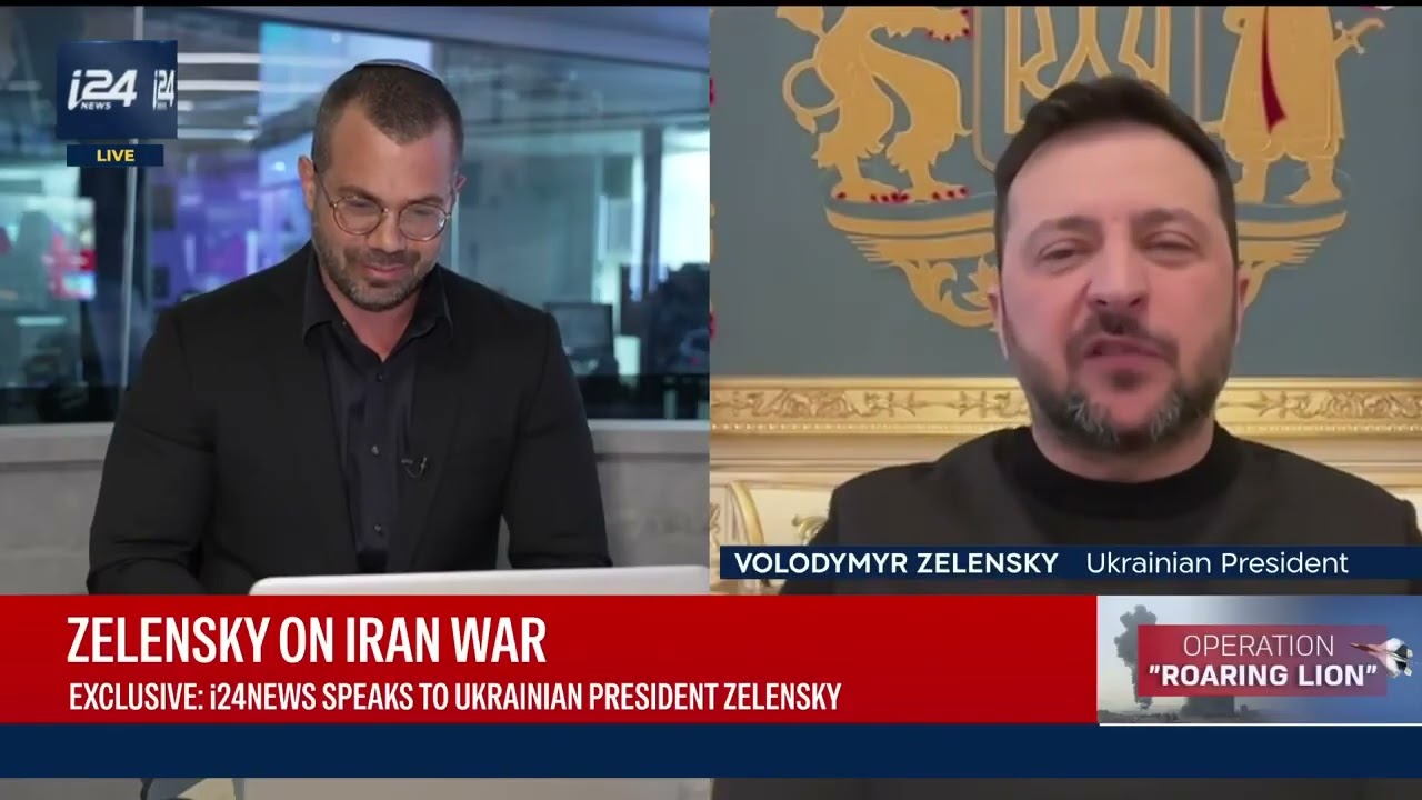 Președintele Ucrainei, Volodimir Zelenski, în exclusivitate pentru i24NEWS despre Iran