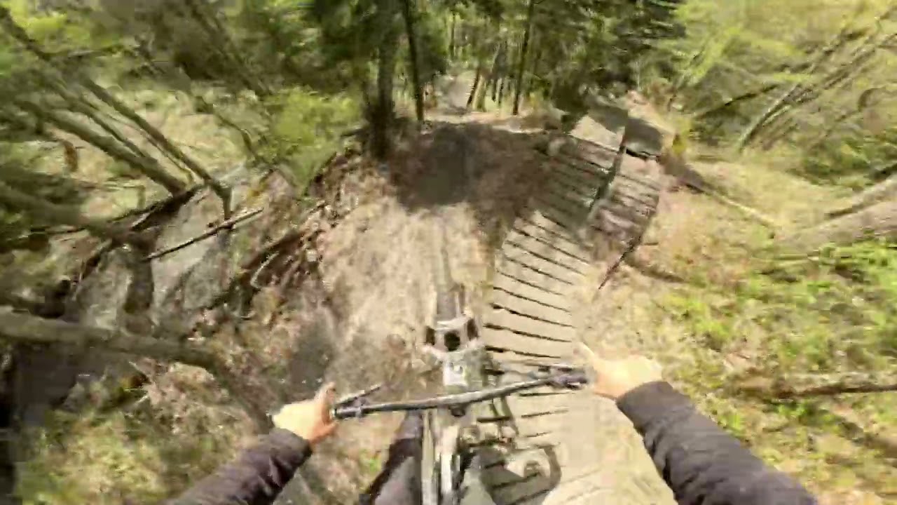 2 Alpes bike Park full run black garden dans le gras