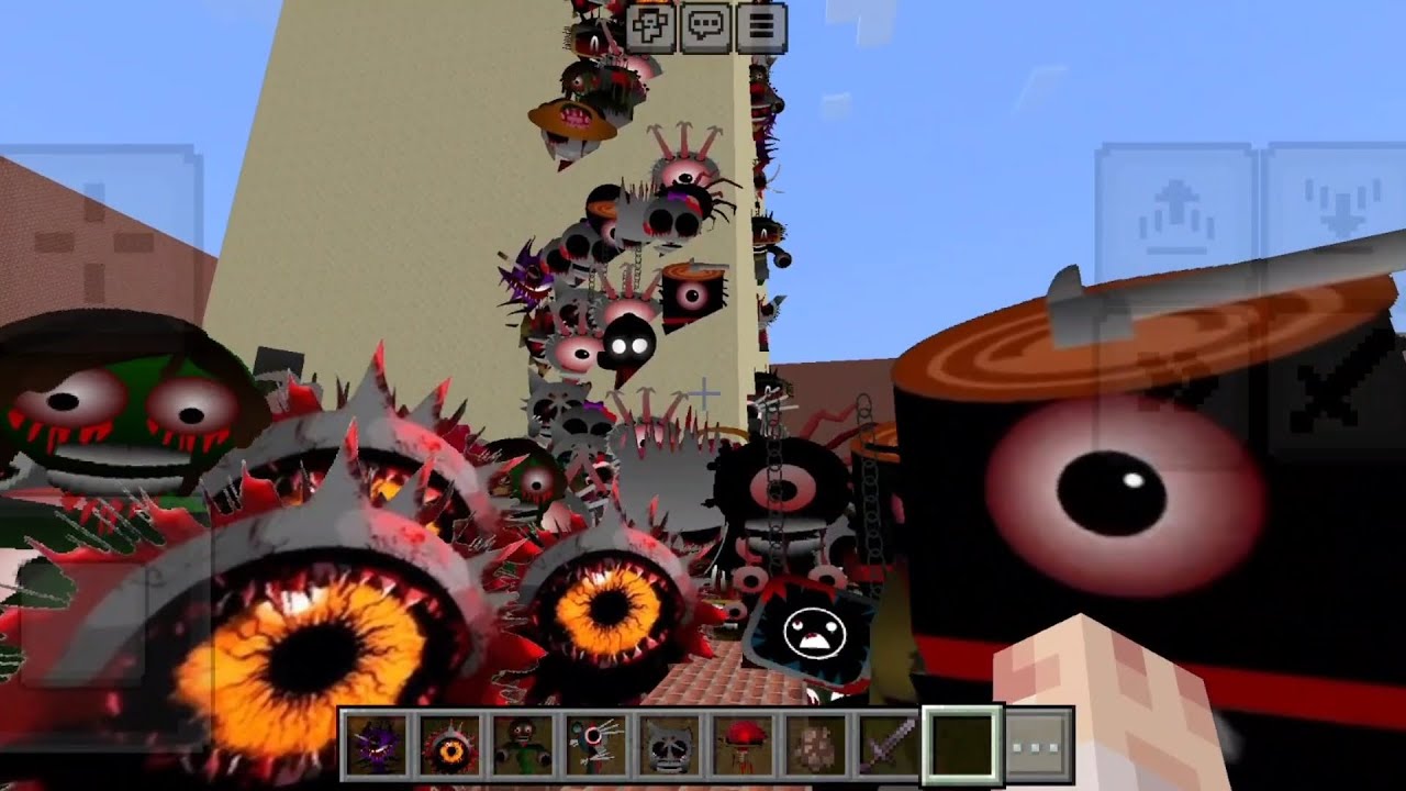 Too Much Sprunki Phase 7 Incredibox Mod In Maze in Minecraft PE