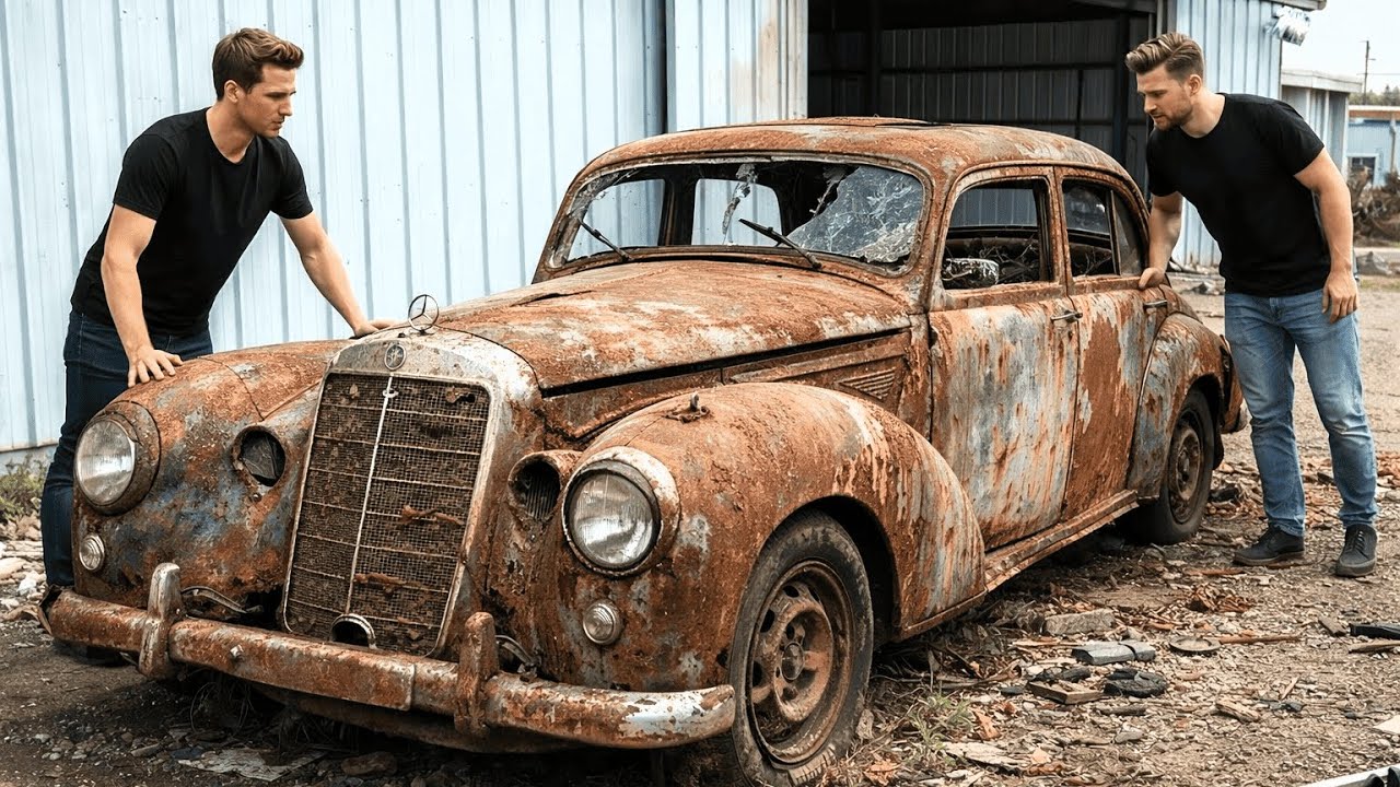 ASMR Car Restoration! Abandoned 1950 Mercedes-Benz 170 S Full Rebuild From Rusted to Like New