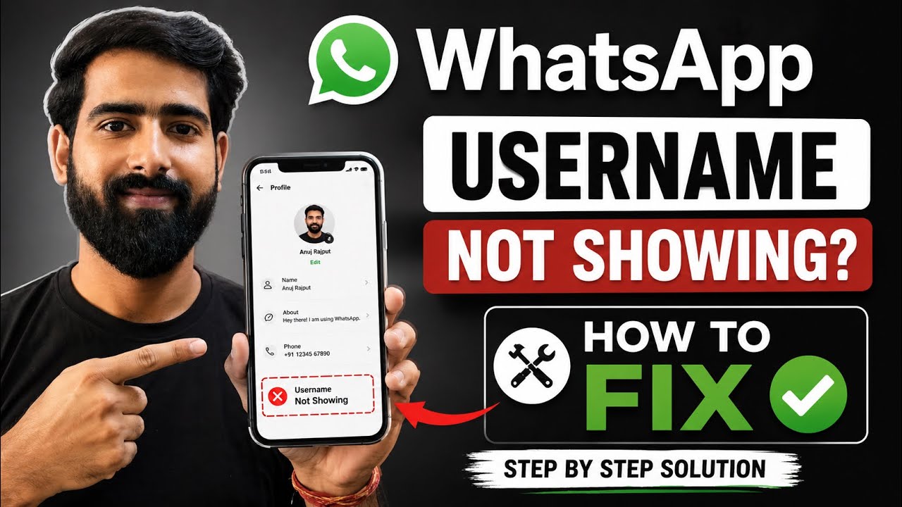How to fix WhatsApp Username not showing problem| WhatsApp username option not showing |New Feature 