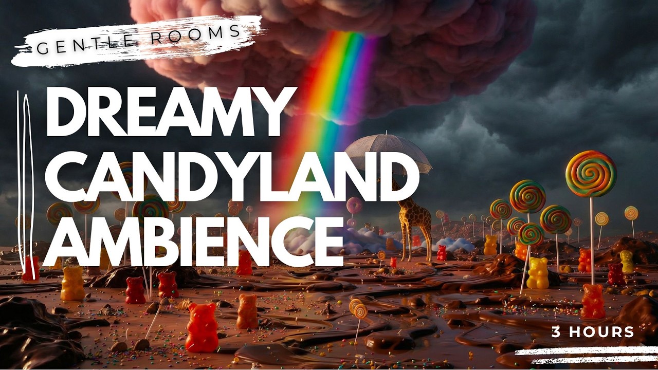 Dreamy Candyland Ambience for Deep Relaxation, Sleep & Stress Relief | 3 Hours of Rain Sounds 🌧️