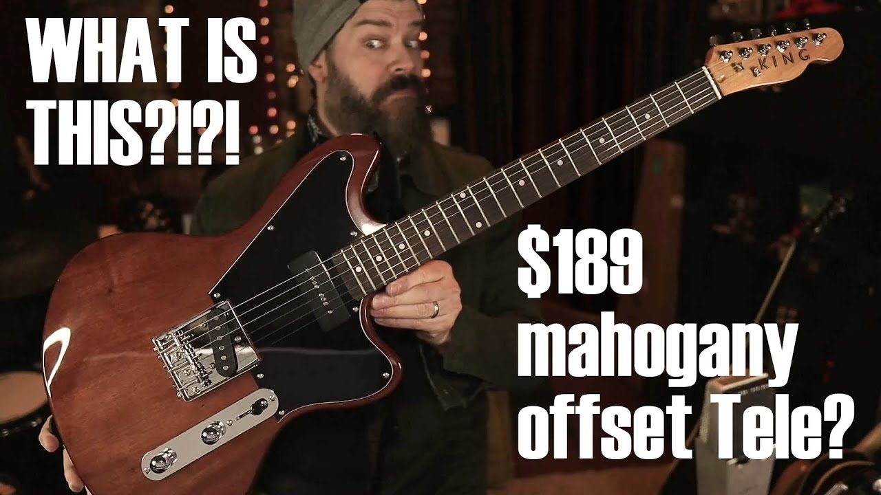 Стиль Offset Telecaster из красного дерева и P90 менее чем за 200 долларов? Распаковка/обзор/демо...