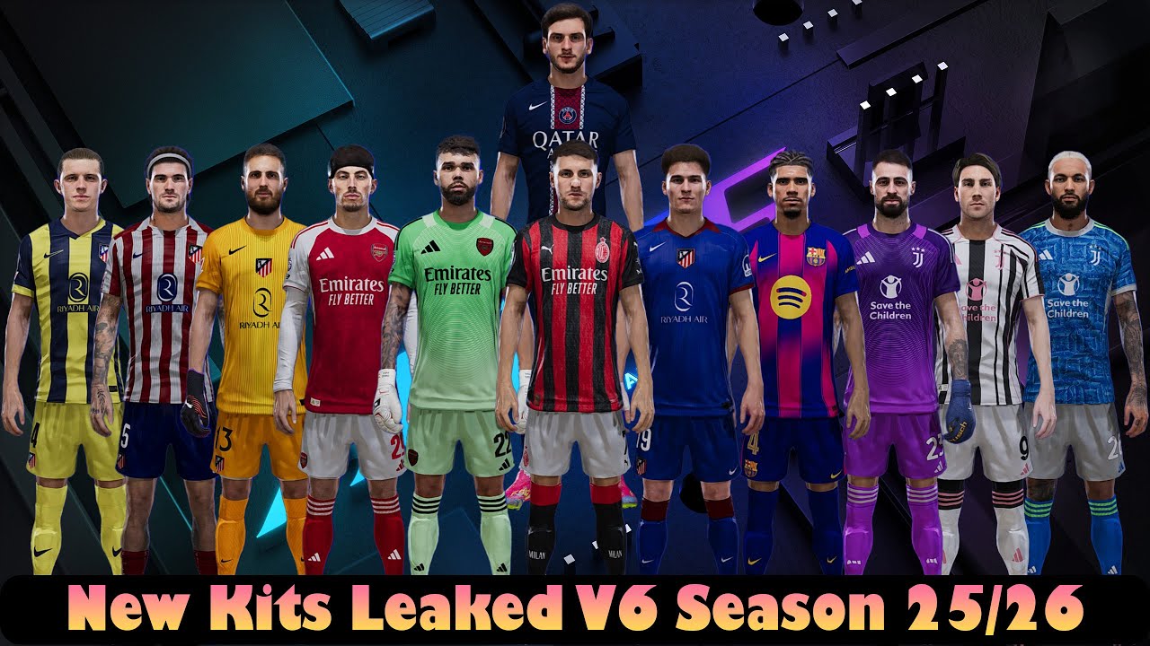 New Kits Leaked V6 Season 25/26 - PES 2021 & Football Life 2025