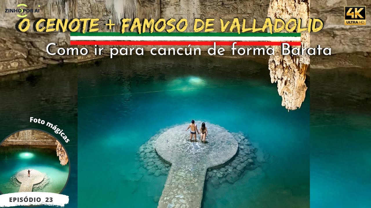 Cenote Suytun em Valladolid e chegada em Canc&uacute;n de onibus ADO  - O cenote mais instagramavel - 2022
