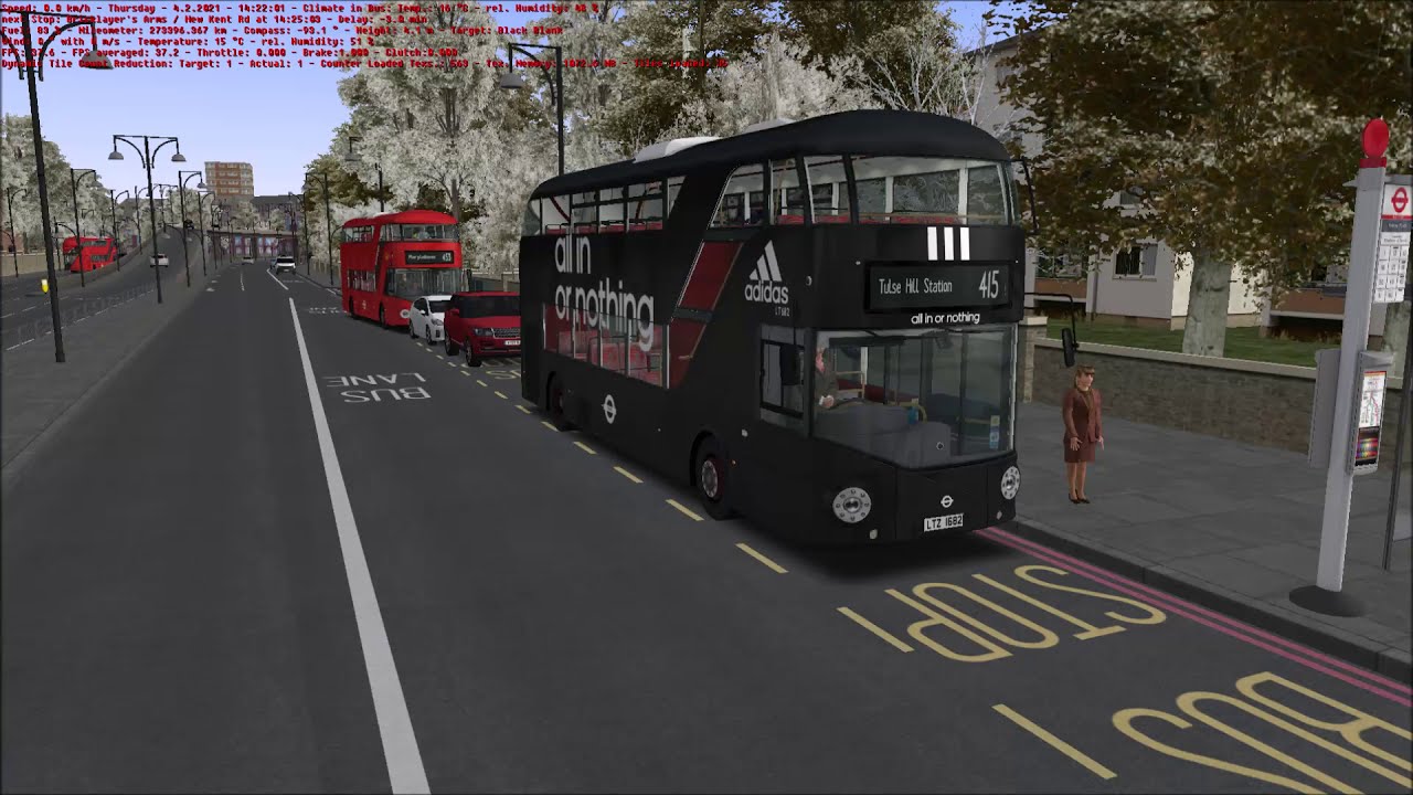 OMSI 2 ROUTE VISUAL | London Bus Route 415: Bricklayers Arms to Tulse Hill | New Routemaster LT682