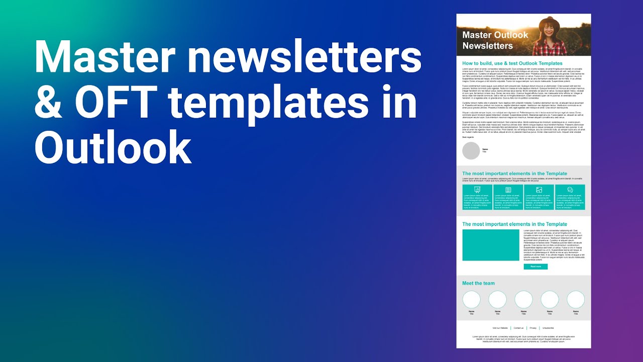 Master Newsletters & OFT Templates in Outlook