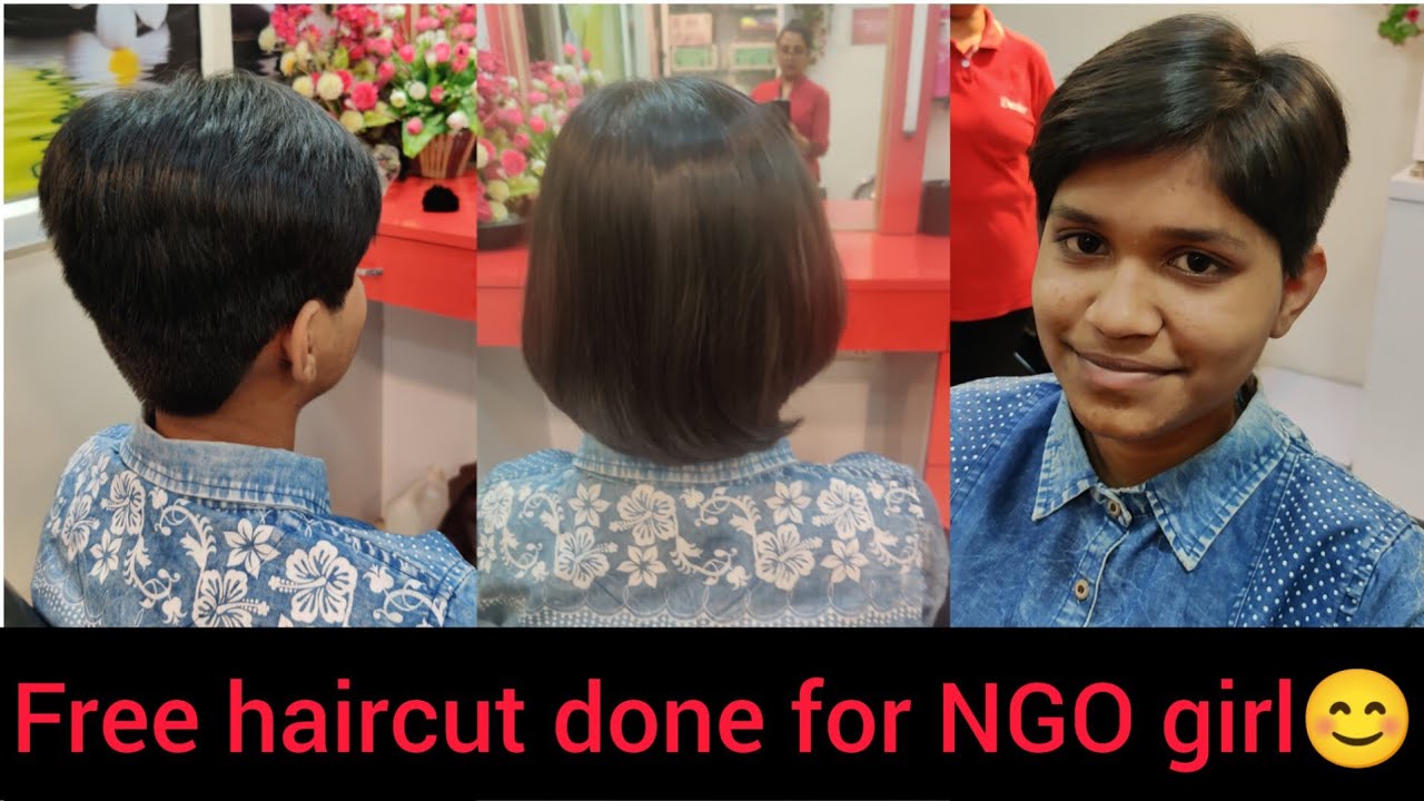 Free haircut done for NGO girls |short blunt to boy haircut/pixie haircut |Indian girl Haircut |