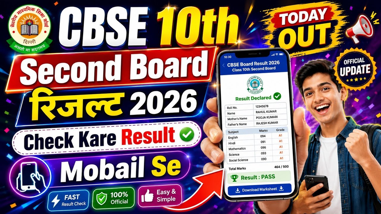 CBSE 10th 2nd Board Result Kaise Dekhe ! How To Check CBSE 10th Second Board Result 2026 ?