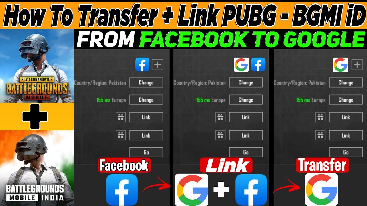 How To Transfer PUBG/BGMI Account Facebook To Google 2025😱| Change & Link Pubg Login iD FB to Gmail🔥