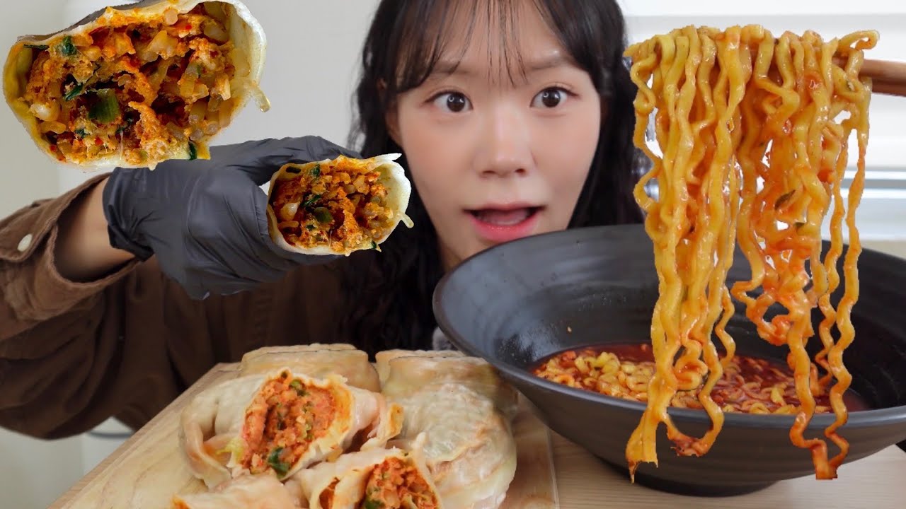 실비김치만두와 불닭볶음탕면 먹방 🔥 맵부심 폭발 💥 Spicy Kimchi Mandoo & Buldak MUKBANG ASMR EATINGSHOW