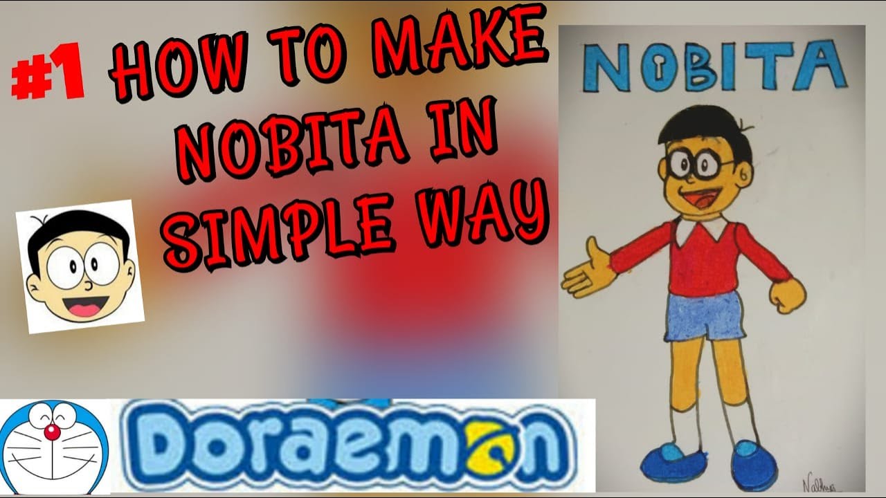 HOW TO DRAW NOBITA FROM DORAEMON IN SIMPLE WAYS|DORAEMON EPISODE #1|NIBS 