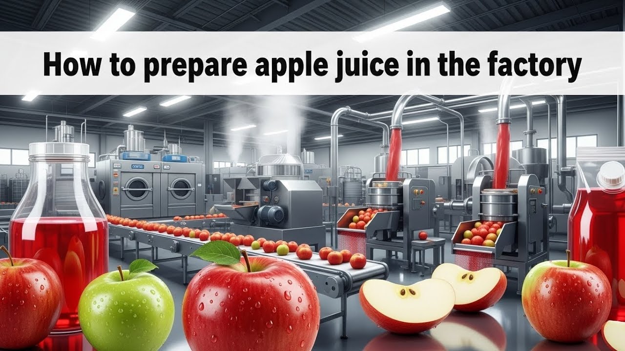 Apple Juice Processing  | From Farm to Factory to Bottling | Complete Step-by-Step Journey