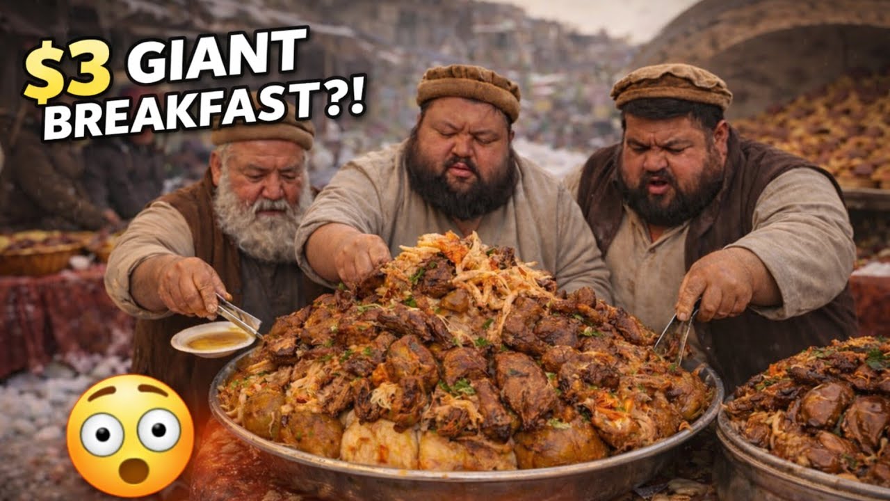 SNOW DAY most Famous Afghan Chicken Kebab Street food