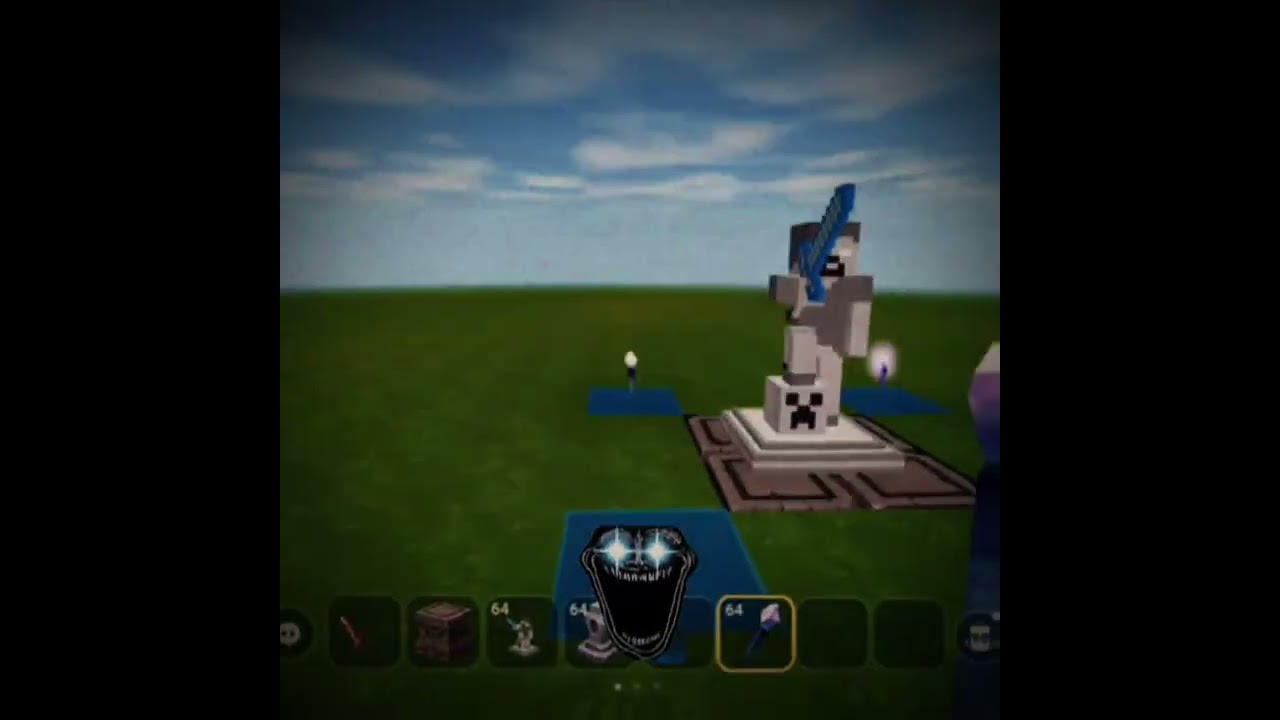 Herobrine in Mini world Creata 🤯💀😰🥶 #herobrine #miniworldcreata #miniworld
