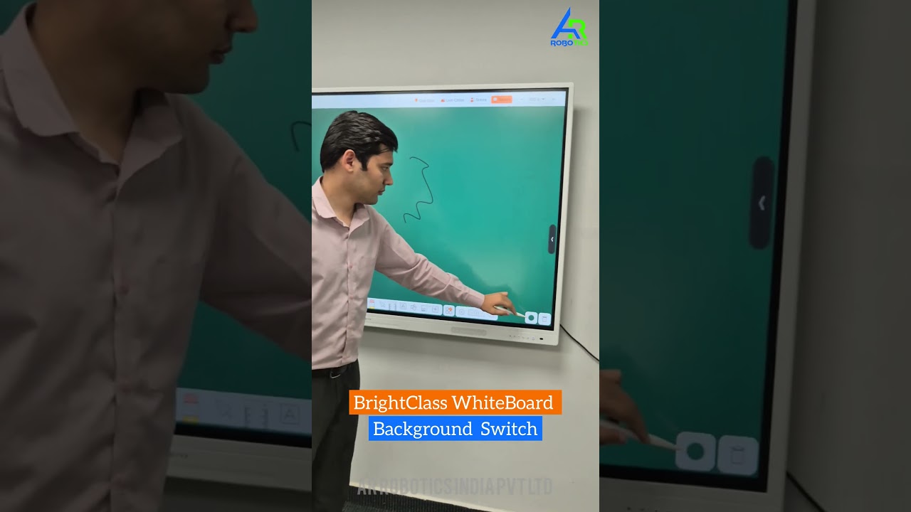 Background Change | BrightClass Whiteboard | Interactive Flat Panel | AR Robotics India Pvt Ltd