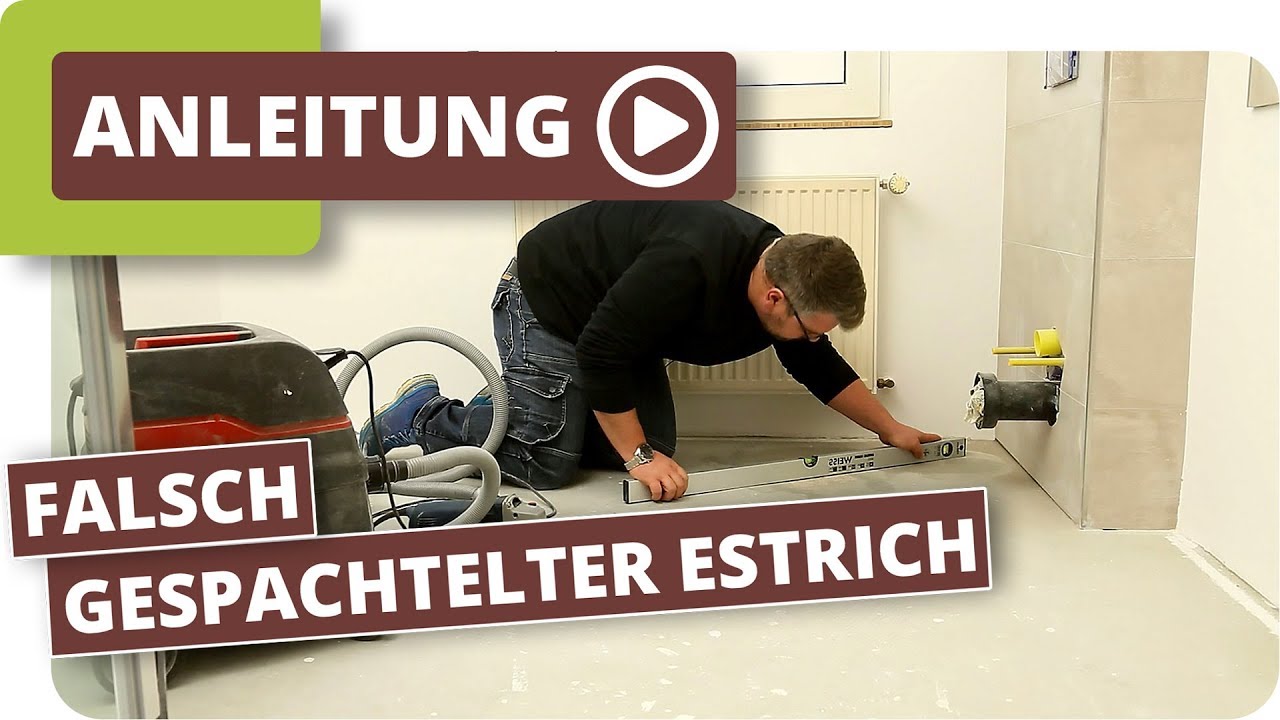 Falsch gespachtelter Estrich - Bodenwellen ausgleichen
