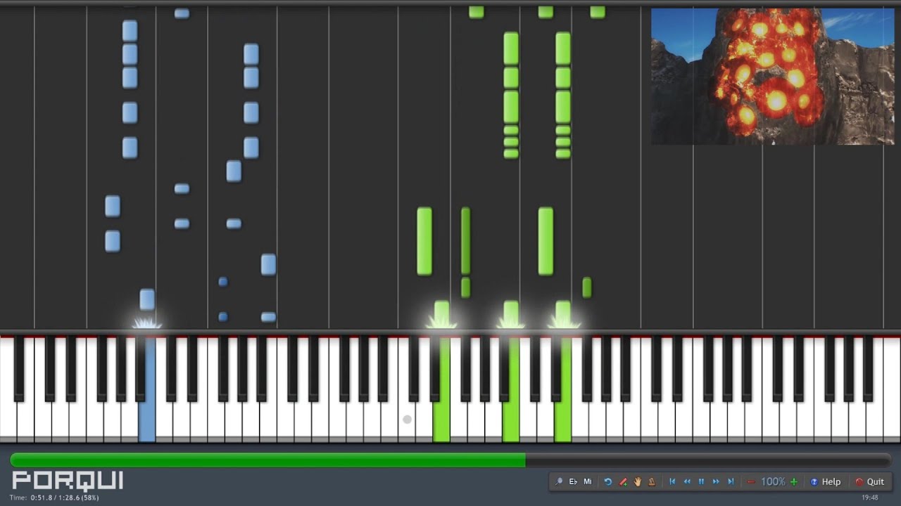 One Punch Man Opening - THE HERO !! ~Ikareru Kobushi ni Hi wo Tsukero~ (Synthesia)
