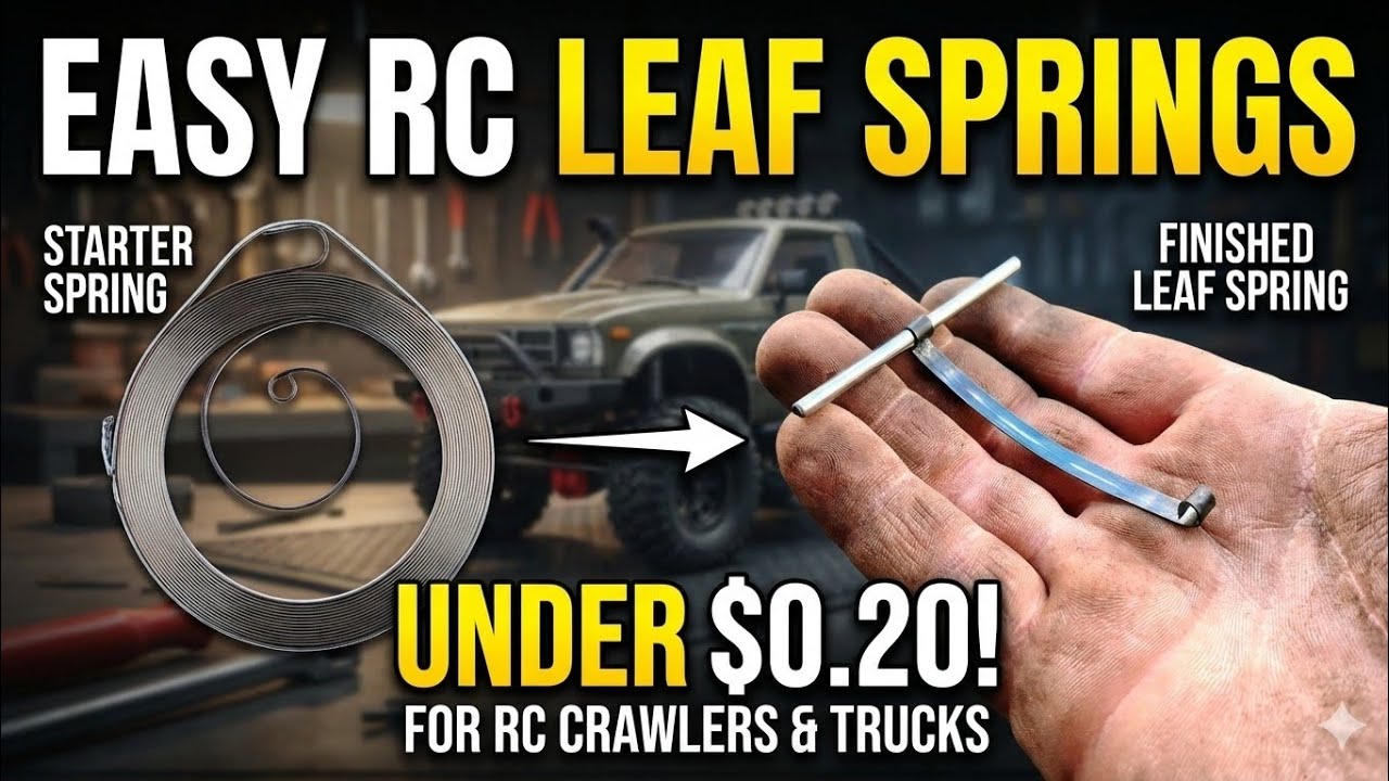 DIY RC Crawler leaf springs. Dirt Cheap! Make your own for your remote control rig! Custom! RC