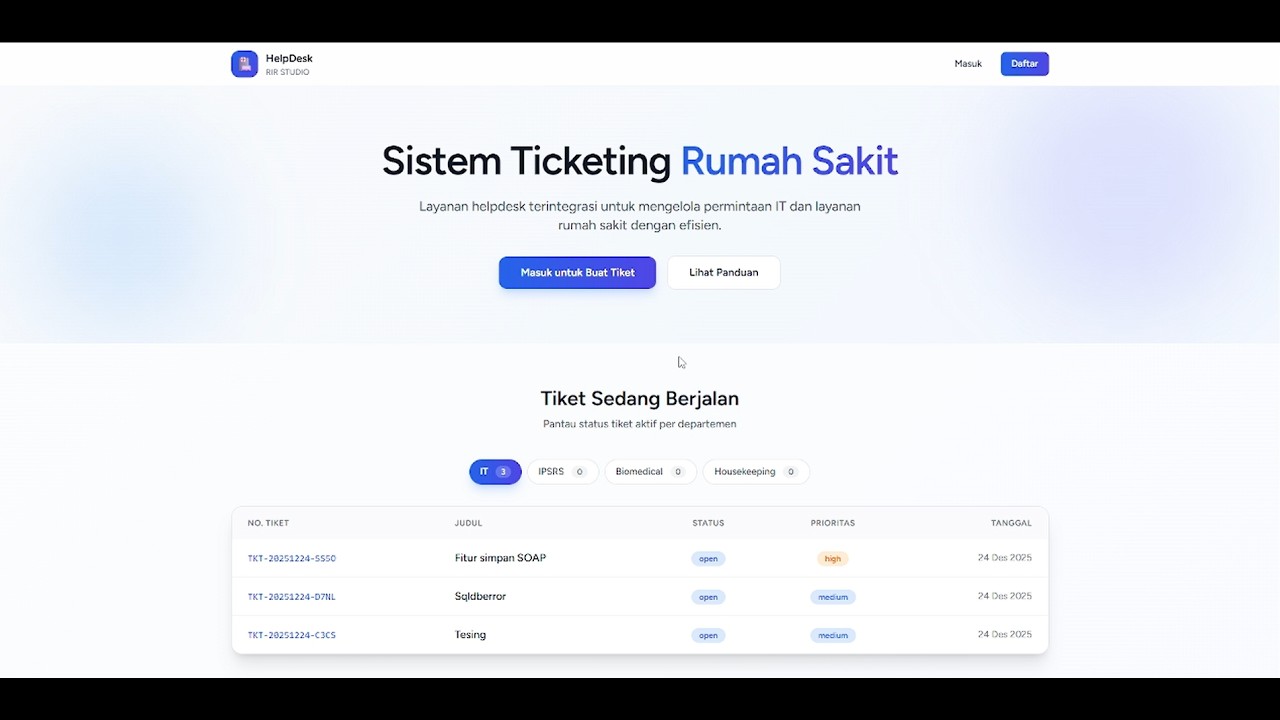 Aplikasi Helpdesk (Ticketing Management) Solusi Manajemen Tiket Berbasis WEB - LARAVEL 12 + Vuejs