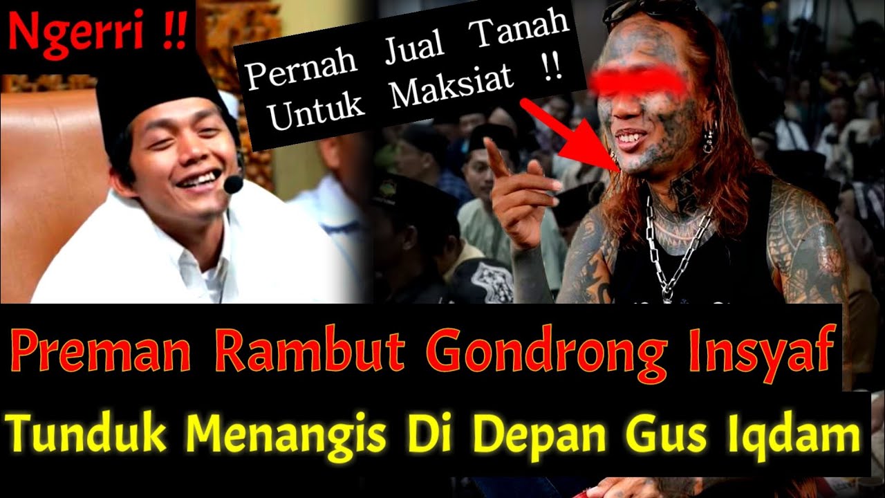 Merinding !! Preman Rambut Gondrong Tunduk Menangis Di Hadapan Gus Iqdam ! Semua Jamaah Heboh  !