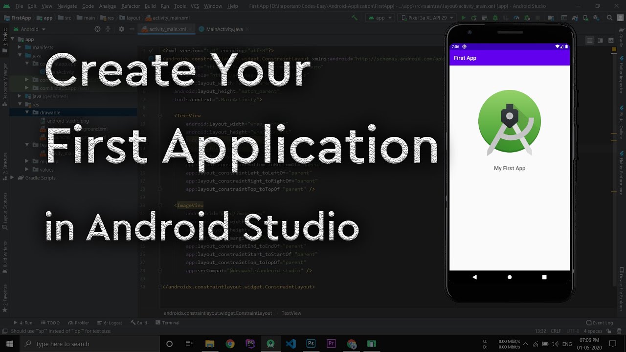 Создание первого приложения в Android Studio в 2026 году