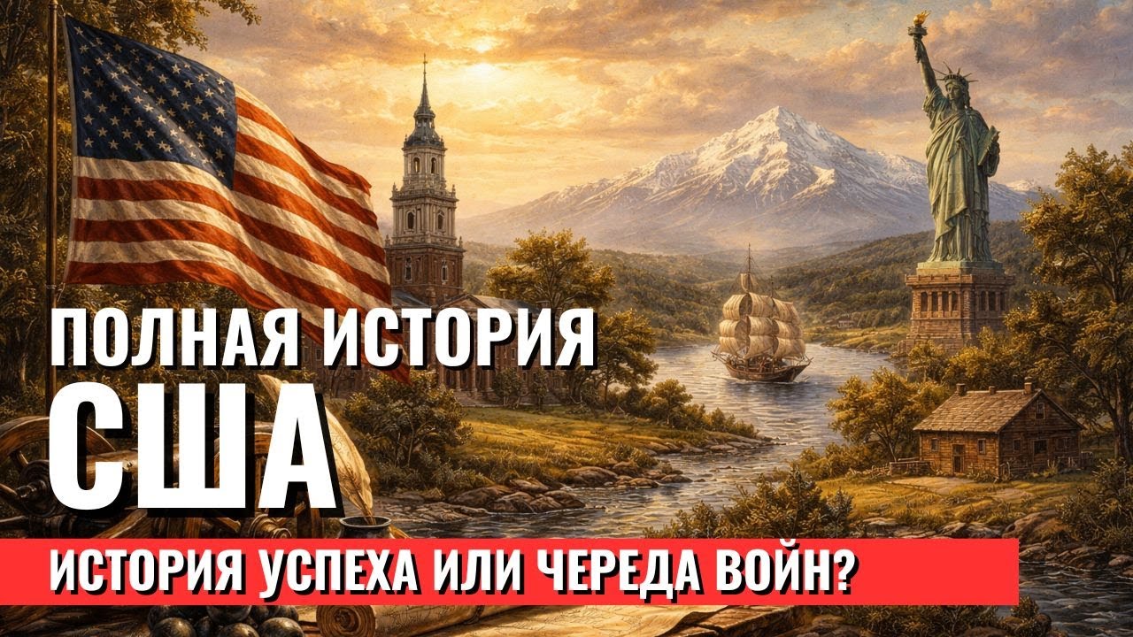 США | 250 Лет Истории за Один Час | ИСТОРИЯ ДЛЯ СНА