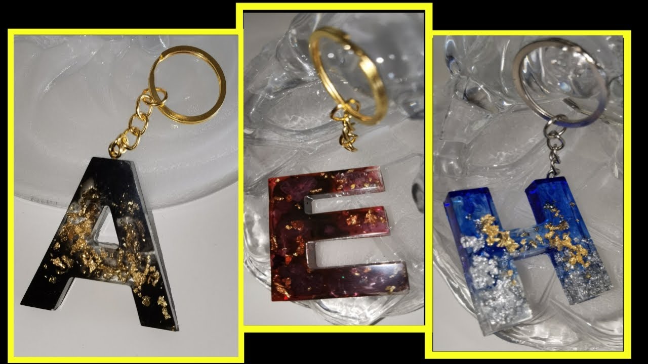 Resin Keychain | resin Keychain alphabet | MS Art
