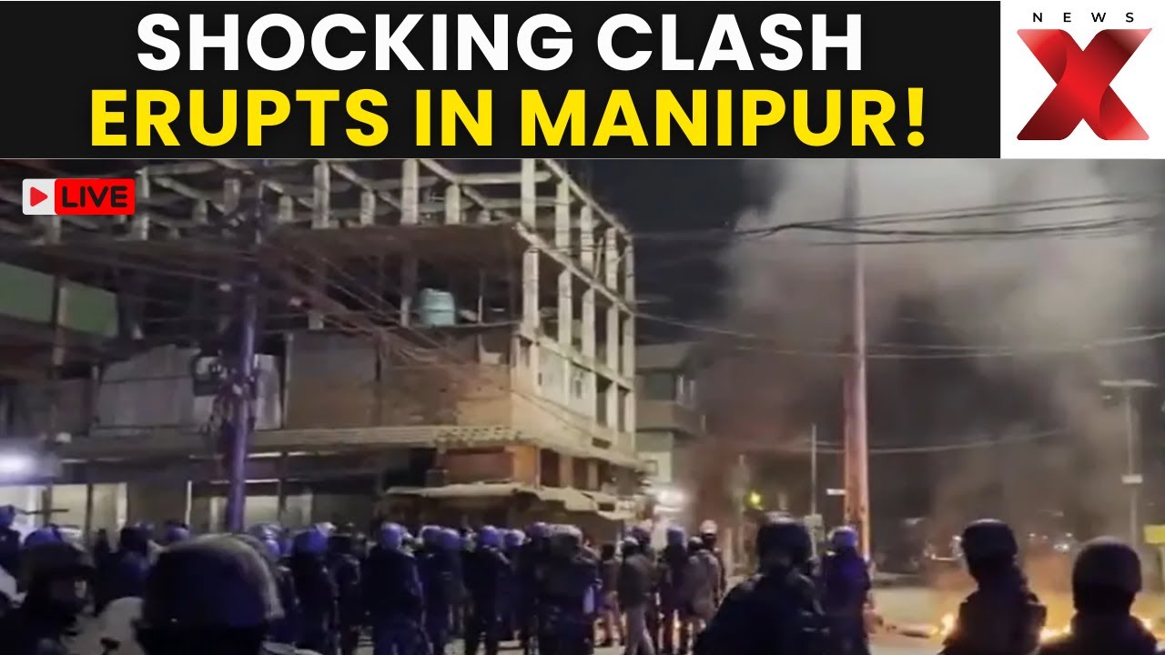 Manipur Violence LIVE | Shocking Scenes in Tuibong Bazaar! Protesters Clash With Forces