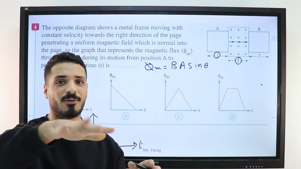 Physics - 3rd sec. - Chapter 2 - Questions bank - Magnetic flux - from 1 to 6