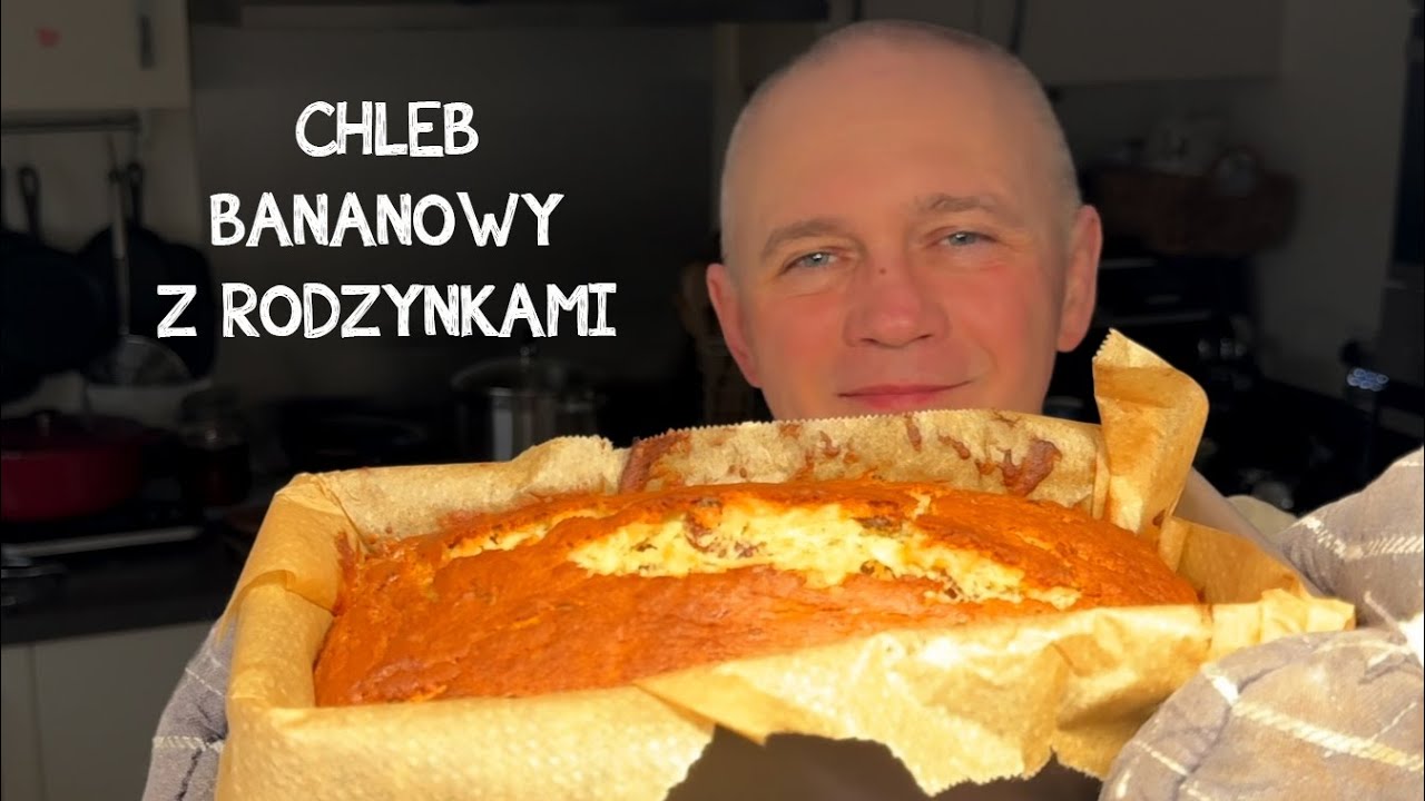 Chleb bananowy z rodzynkami. Jest tak dobry że chciałem go zjeść na raz!