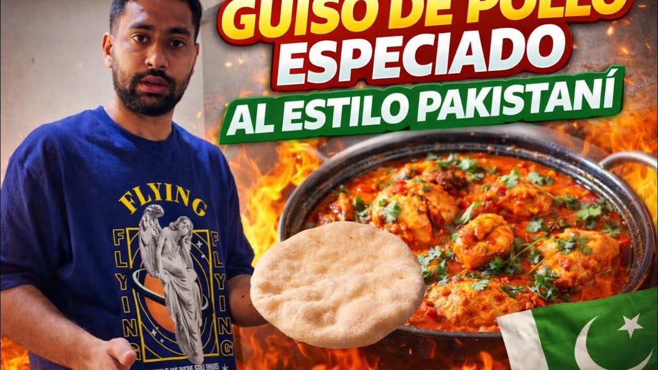 Guiso de pollo especiado al estilo pakistaní 🌶️ Receta sencilla.