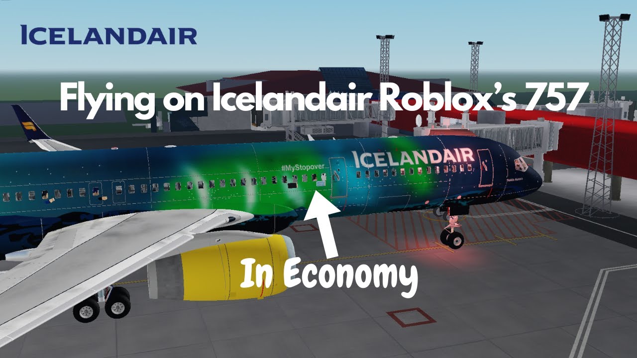 Flying on Icelandair Roblox's Boeing 757-200 (Economy) #roaviation #757