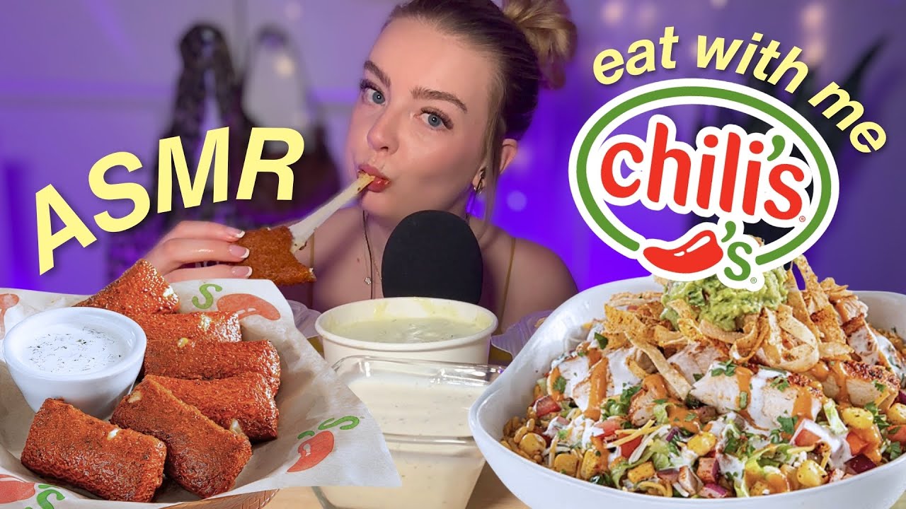 ASMR chilis mukbang 🌶️ NASHVILLE HOT mozzarella sticks 🥵 crunchy eating sounds