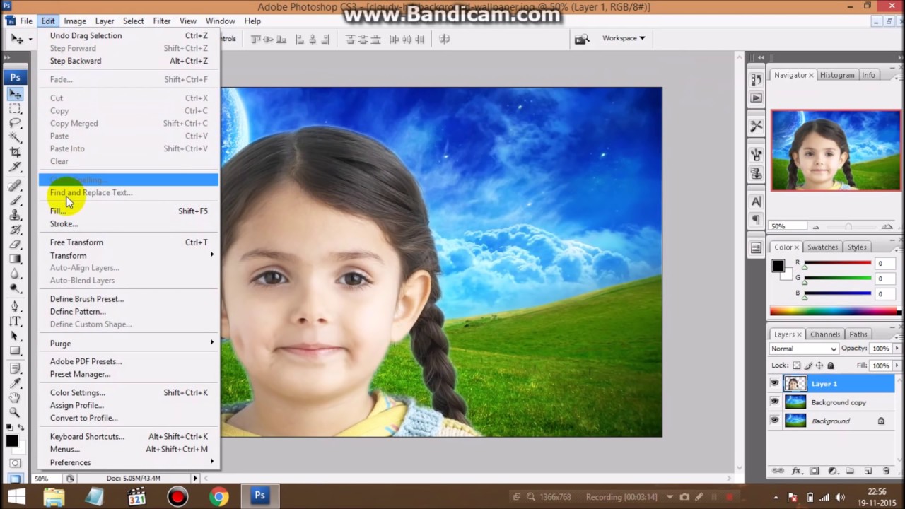 How to Change Photo Background In Photoshop cs3 in Hindi