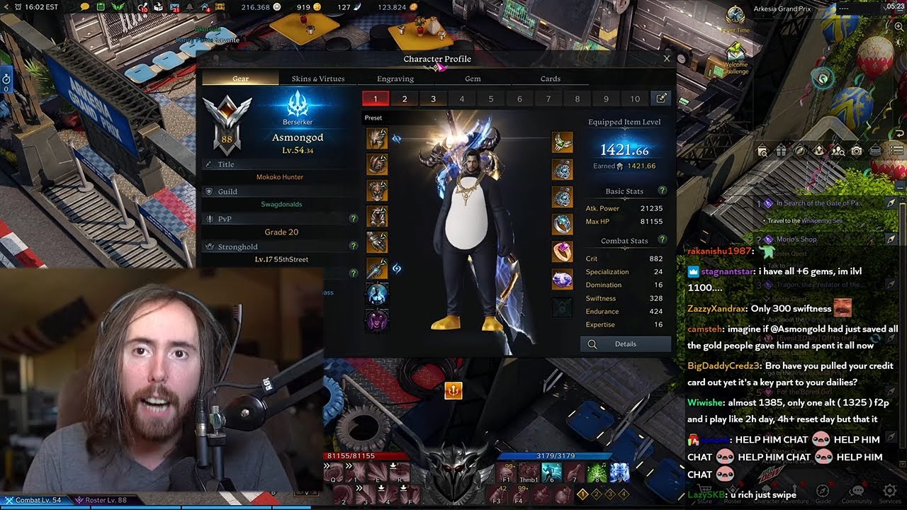 Asmongold is LOCKED from spending any more money in Lost Ark