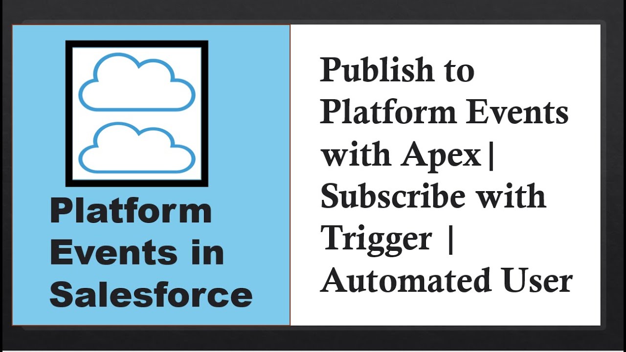 Platform Event in Salesforce: Publish Platform event with Apex|Subscribe with Trigger|Automated User