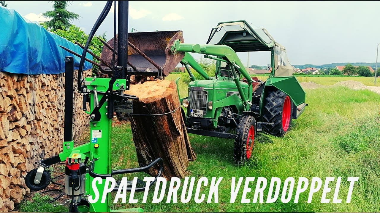 Problembaumfällung  |  Holzspalter SPALTDRUCK verdoppelt
