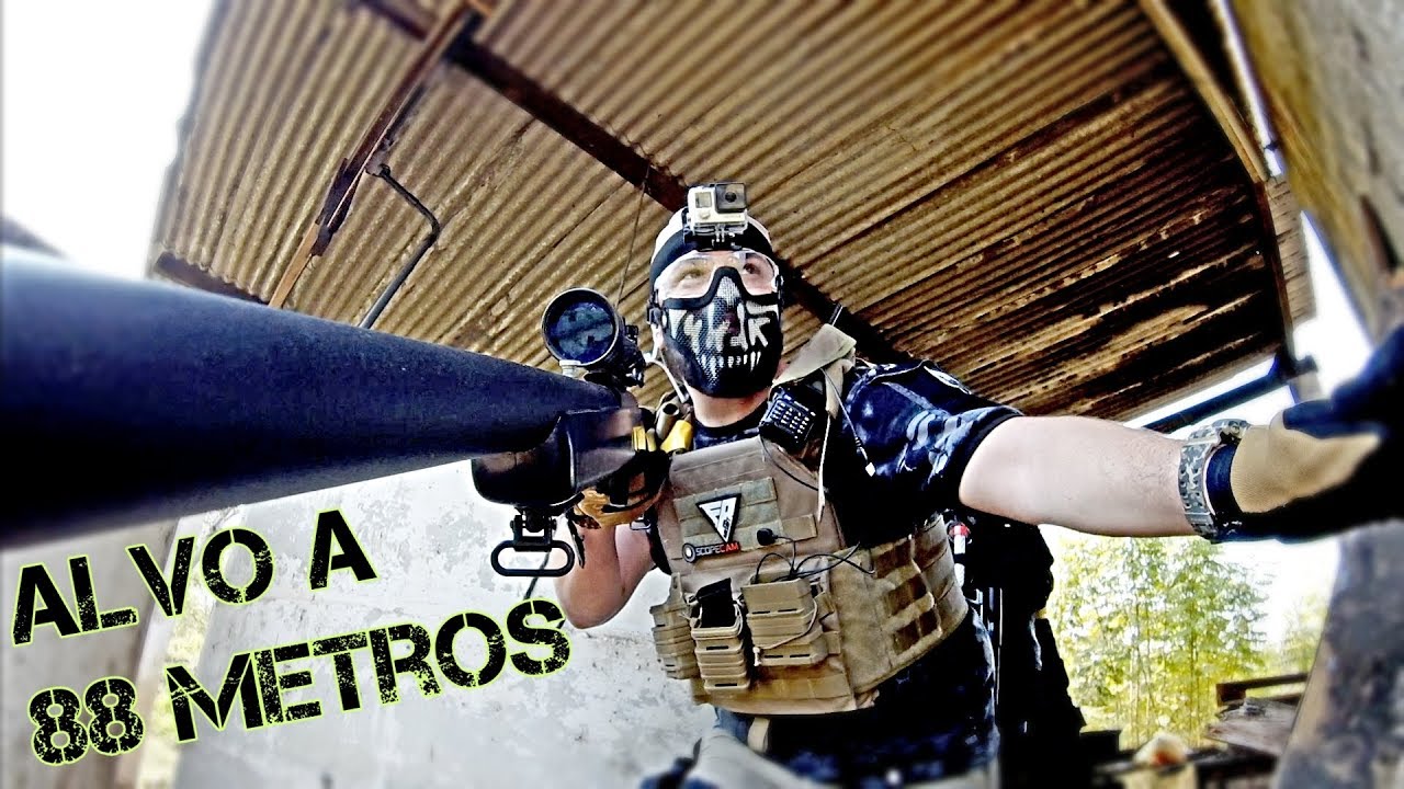 SNIPER Well MB03A alvo a mais de 85 METROS | Airsoft Gameplay | FBAIRSOFT