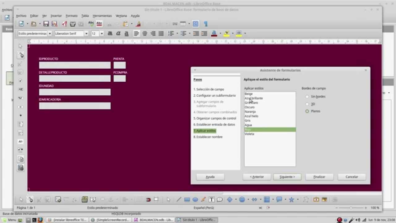 Sistema de Almacenes en Libre Office Base #1