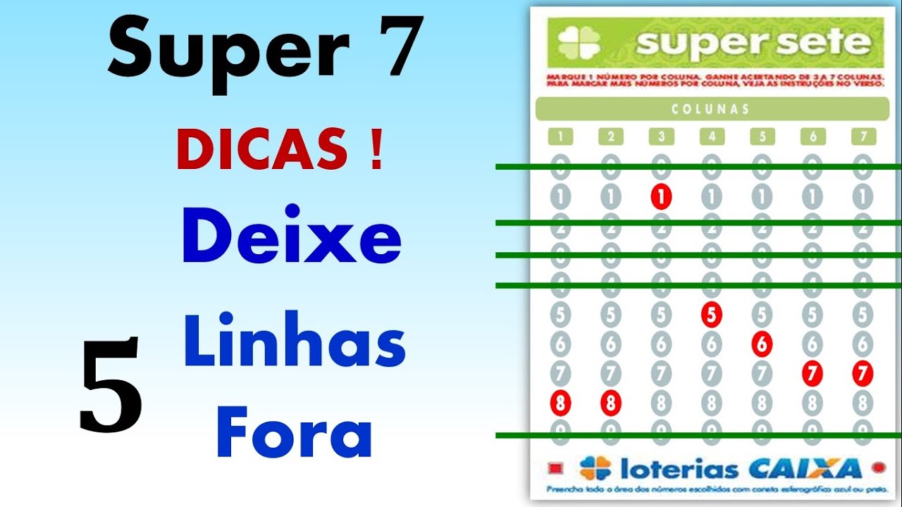 Super Sete  - Use esta estrat&eacute;gia pra jogar!  Deixe 5 Linhas de Fora !