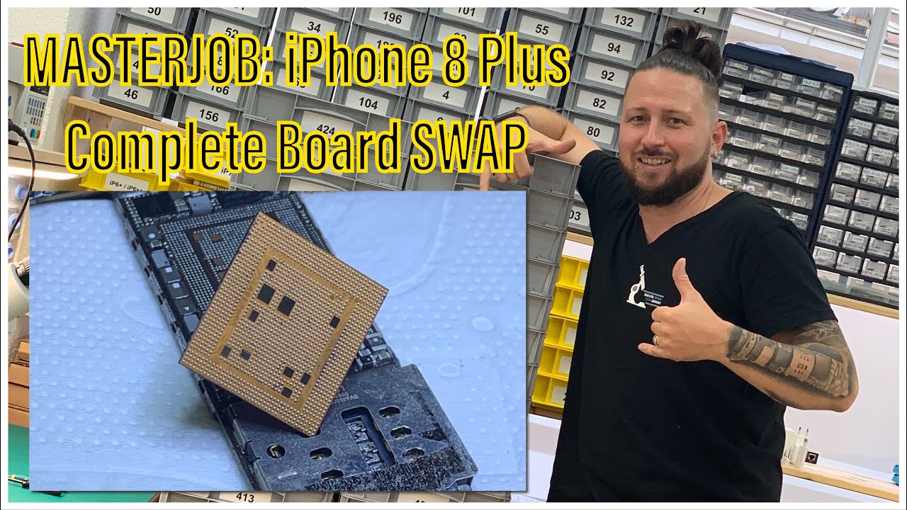 MASTERWORK - iPHONE 8 PLUS COMPLETE BOARD SWAP - NO CUTS - WORLDS FIRST - MASTERJOB - A11 SWAP