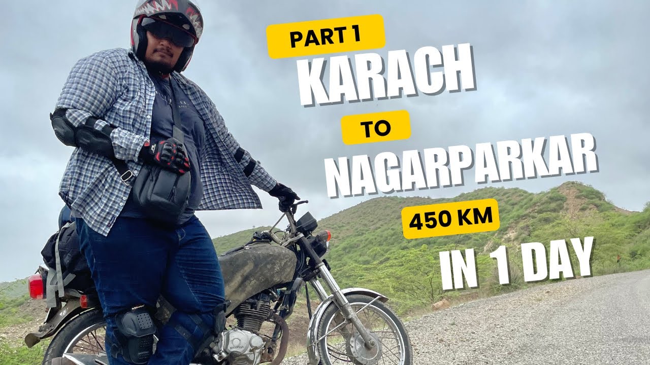 Karachi to nagarparkar (450km) in 1 day #travel #vlog #motovlog #biketrip #nagar #thar #mithi #view 