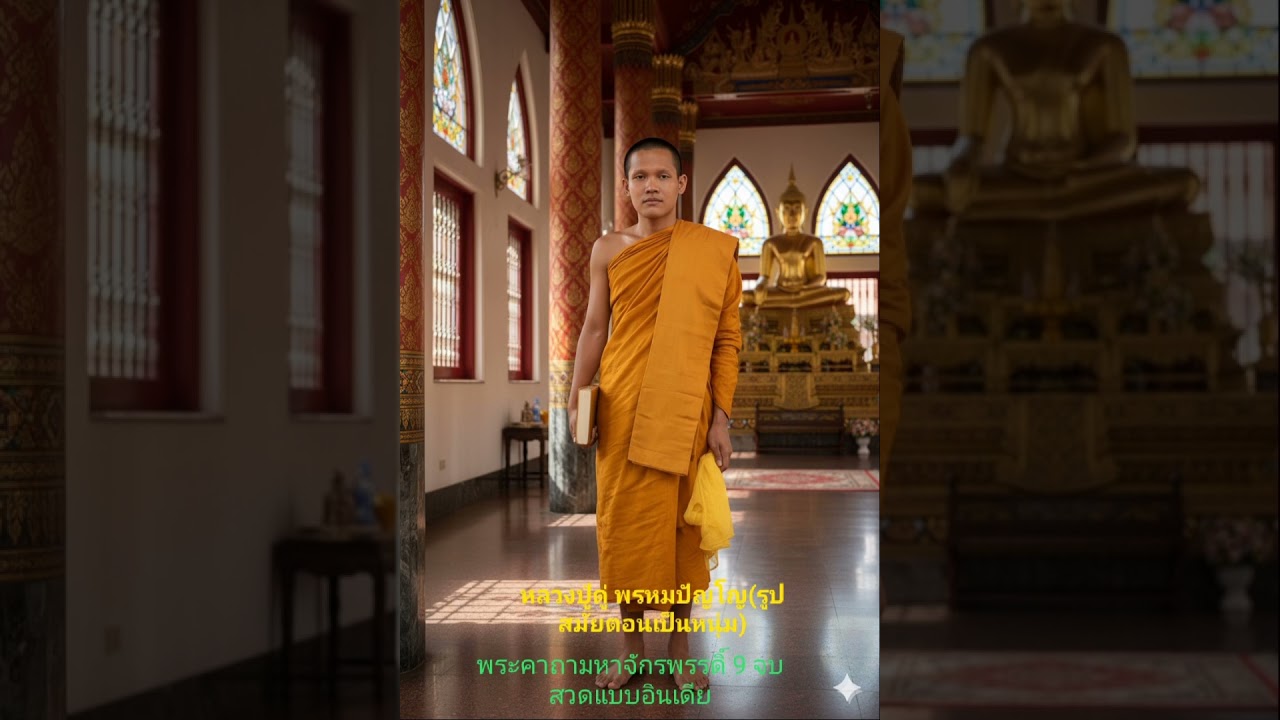 พระคาถามหาจักรพรรดิหลวงปู่ดู่พรหมปัญโญ 9 จบสวดแบบอินเดียไพเราะมากๆ
