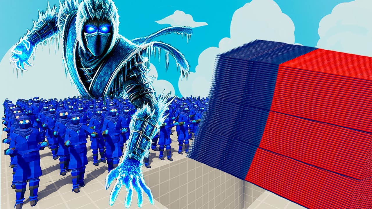 100x ICE NINJA + 1x GIANT vs 3 EVERY GOD - Totally Accurate Battle Simulator TABS